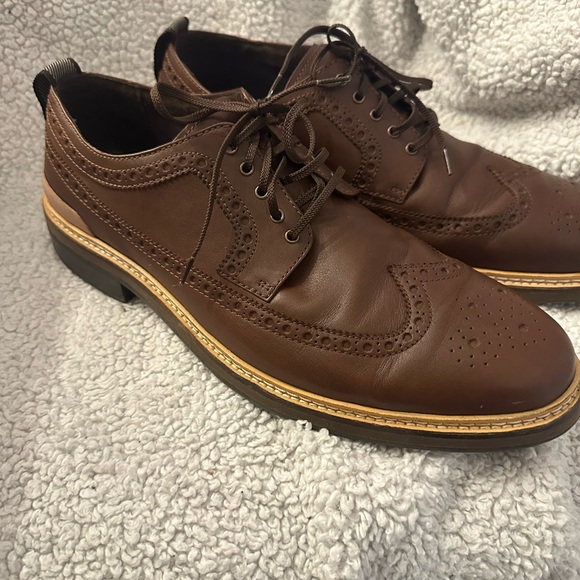Cole Haan Brown Leather Men's Derbys - Picture 1 of 5
